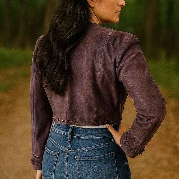 Double D Ranch heavily embellished pocketed, Bolero suede jacket RARE